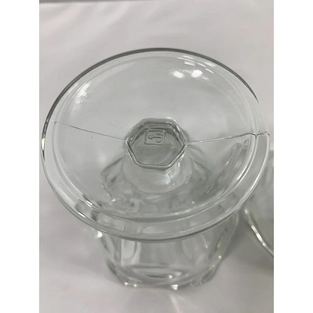 2 Vintage Anchor Hocking‎ Clear Glass Ice Cream Dishes Bowls